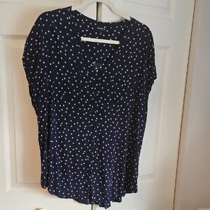 Torrid Dark Blue Blouse with Star Design